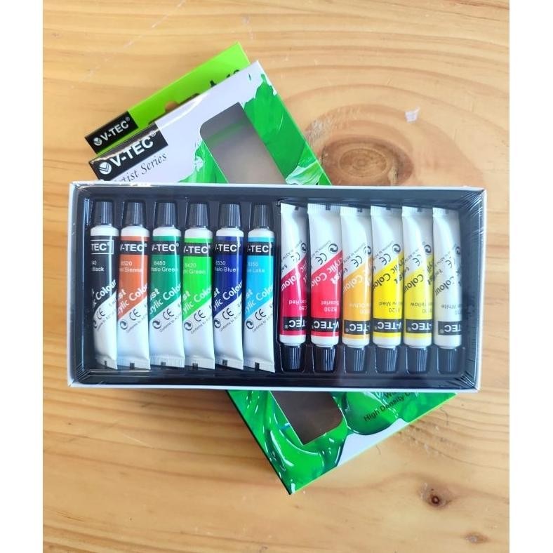 

Cat Akrilik 12 Warna V-TEC Acrylic Colour 6 ml Terlaris