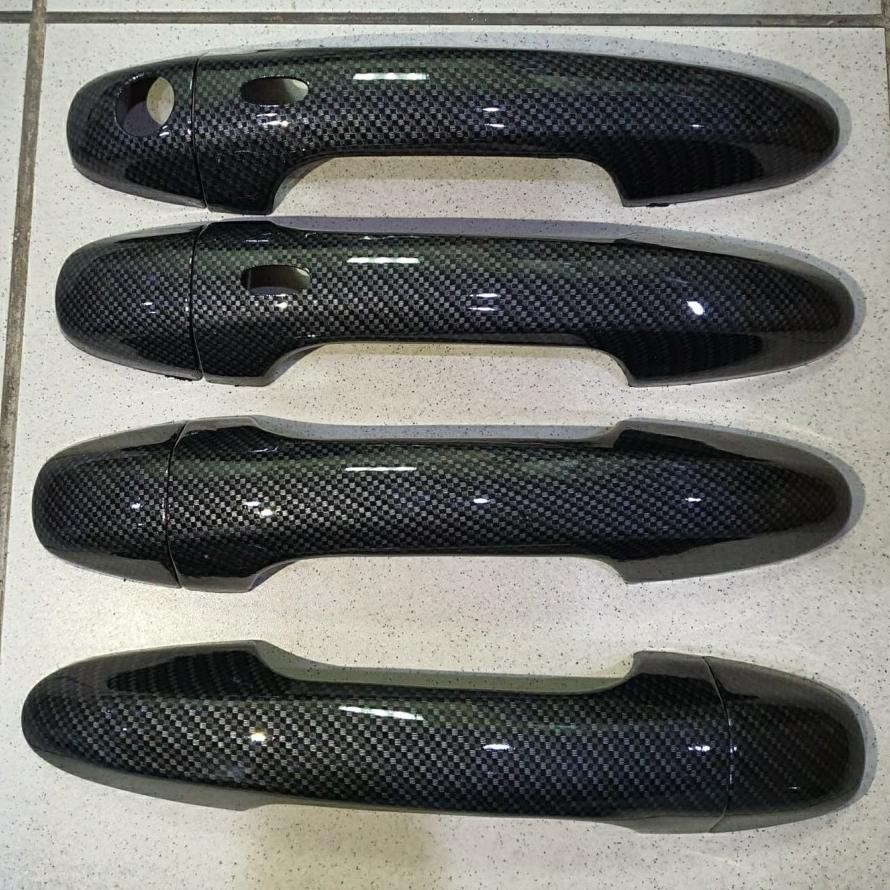 Produk Baru Cover Handle Pintu Karbon Toyota Fortuner VRZ GR Sport 2016-2023 Aksesoris Mobil Carbon