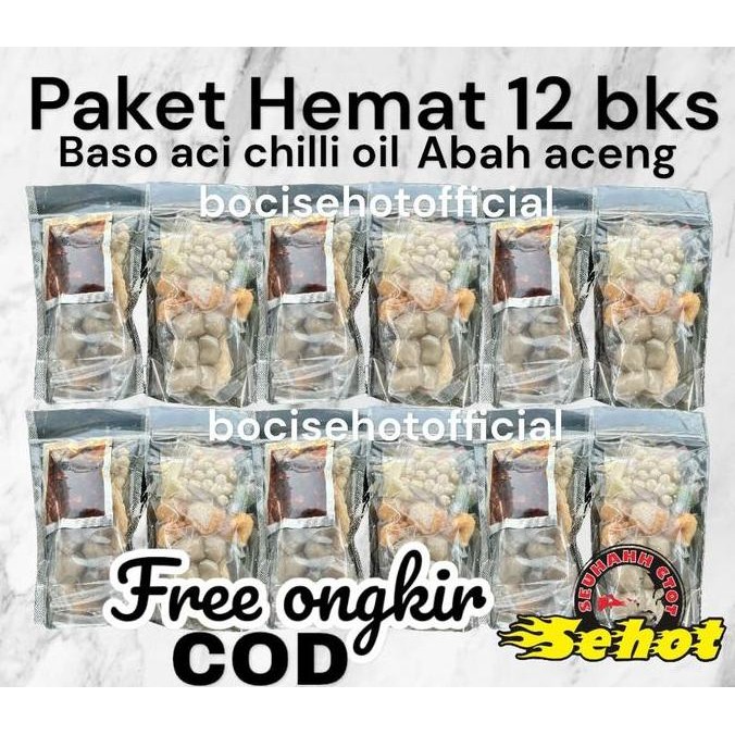 

[ CHILLI OIL ] 12 BUNGKUS BASO ACI CHILLI OIL PAKET USAHA SHA