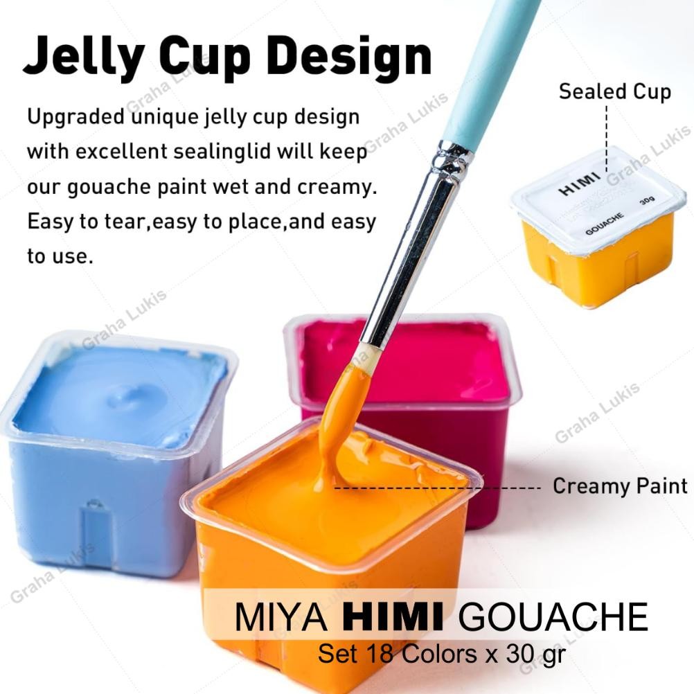 

MIYA HIMI Gouache Set 18 Warna 30ml Elegan Terlaris
