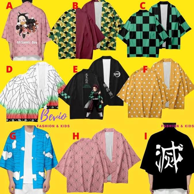Murah Kimono Demon Slayer Cosplay Baju Anak Haori Anime Jepang Tanjiro Impor