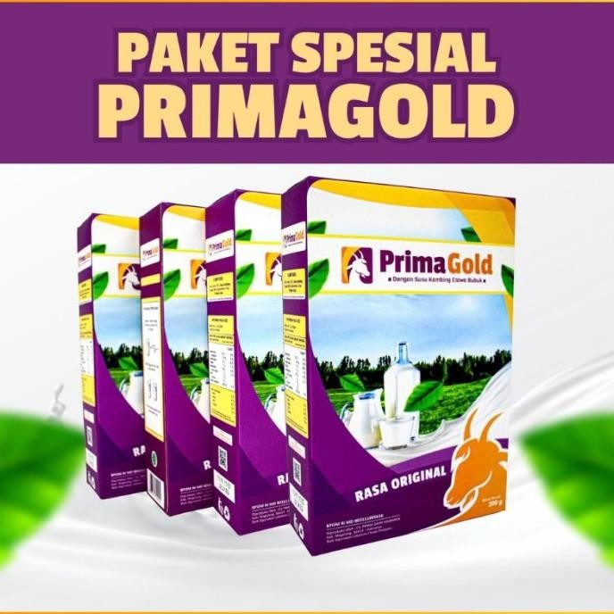 

(Expert) 4 BOX PRIMAGOLD Susu Kambing Etawa Rasa Original Asli 100%