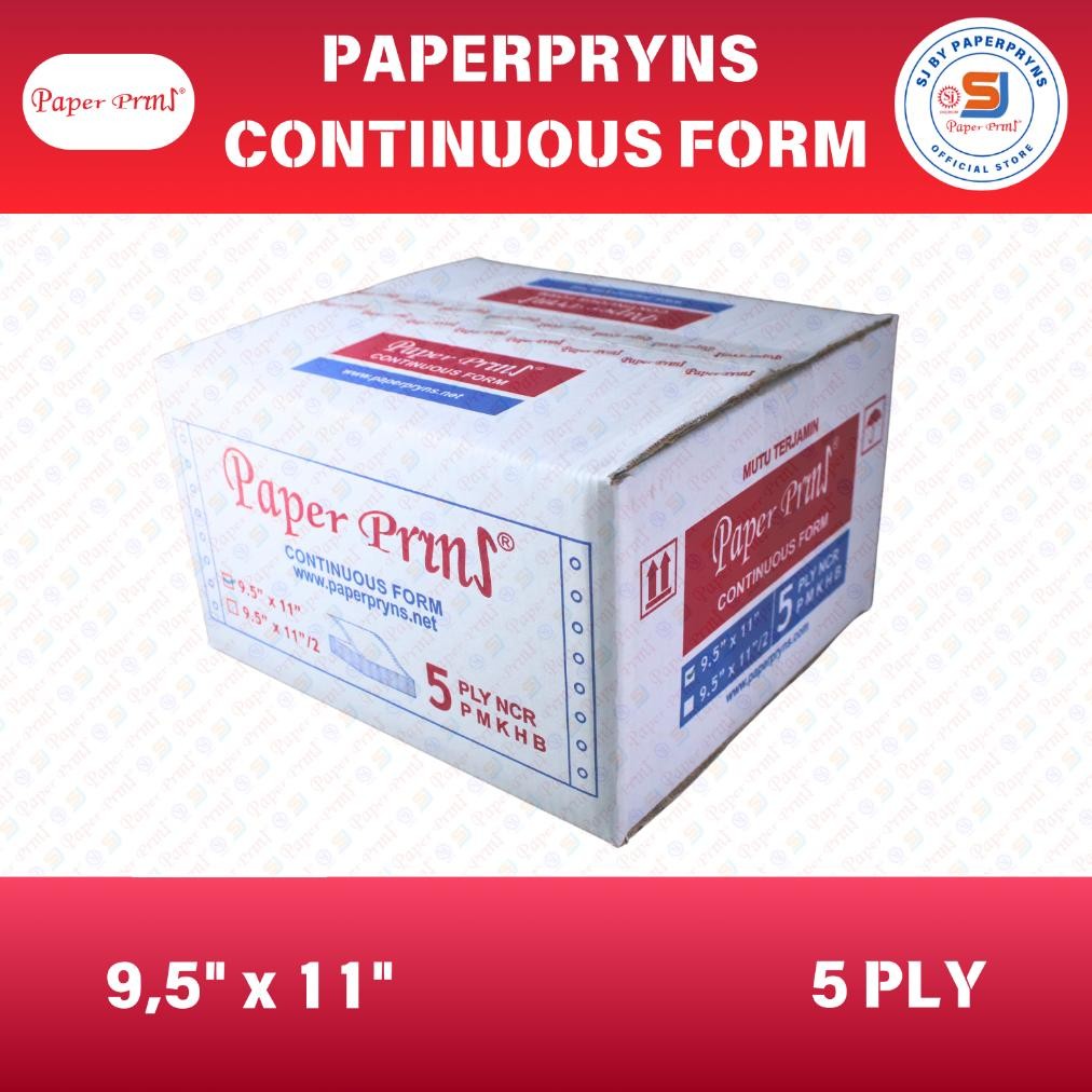 

PAPERPRYNS Continuous Form 9,5" 11" (5 PLY) NCR Sheets RB07