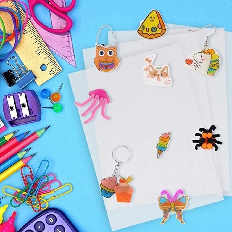 

10pcs Kertas Shrink Heat Shrink Sheets Shrink Paper Diy Printable Shrinky Dink Plastic Plastik Shrink Paper RB07