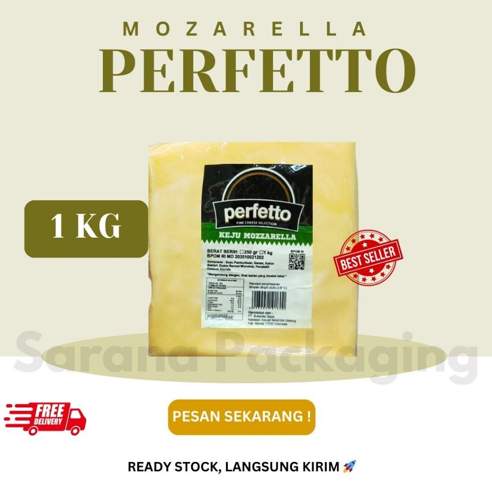 

Baru Keju Mozzarella Perfetto 1KG - Mozarella Cheese Untuk Pizza & Pasta
