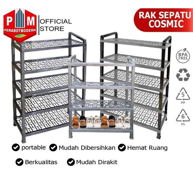 Rak Sepatu Sandal Cosmic Calista 4 Susun 5 Susun