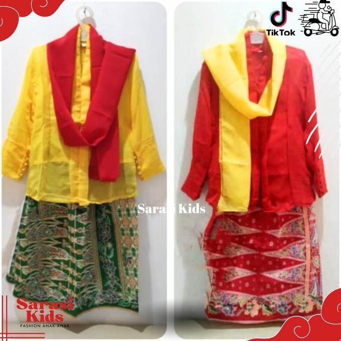 Baju None Betawi Pakaian Busana Adat Betawi Anak Perempuan Kebaya None Anak Betawi  Kostum Betawi Wa