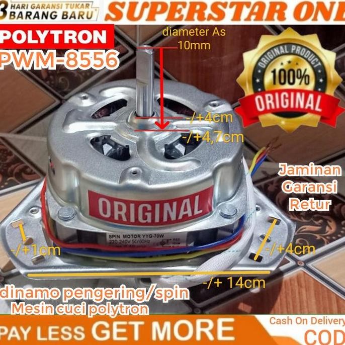 Dinamo pengering polytron PWM-8556 dinamo mesin cuci polytron TEB