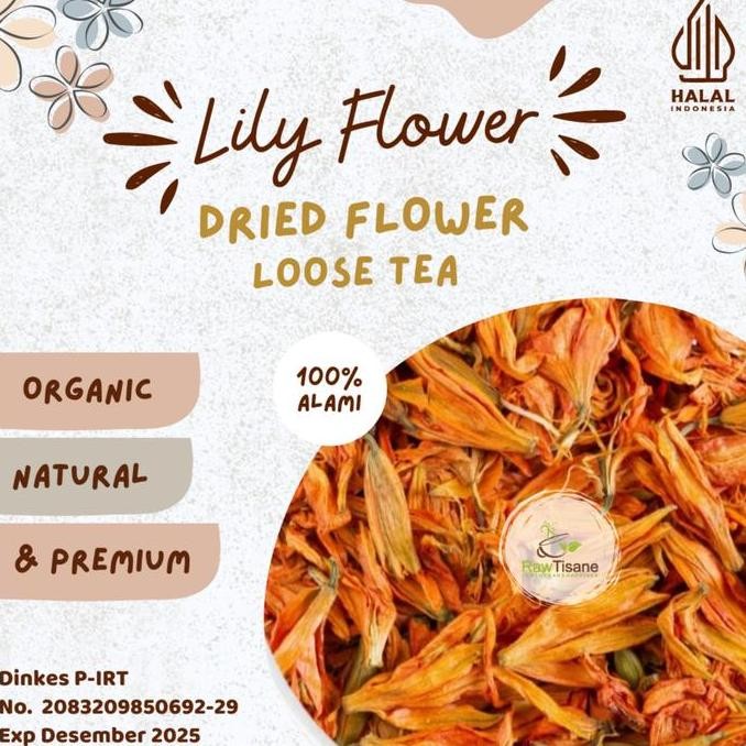 

SALE!!! RAW TISANE Orange Lily Flower Tea / Teh Bunga Lily Orange Isi 100 Gram