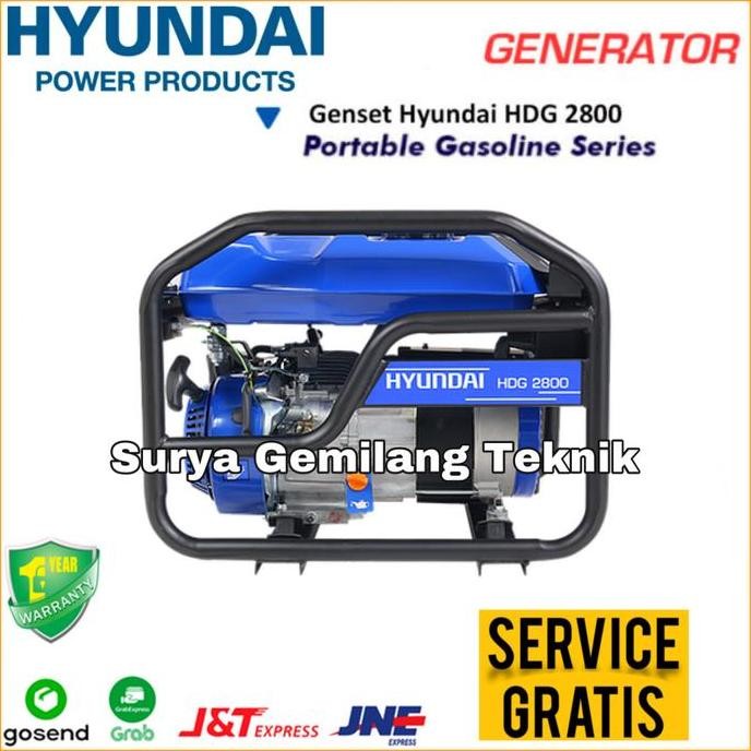 

Terlaris Genset Portable Hyundai Hdg 2800 Mesin Genset Bensin