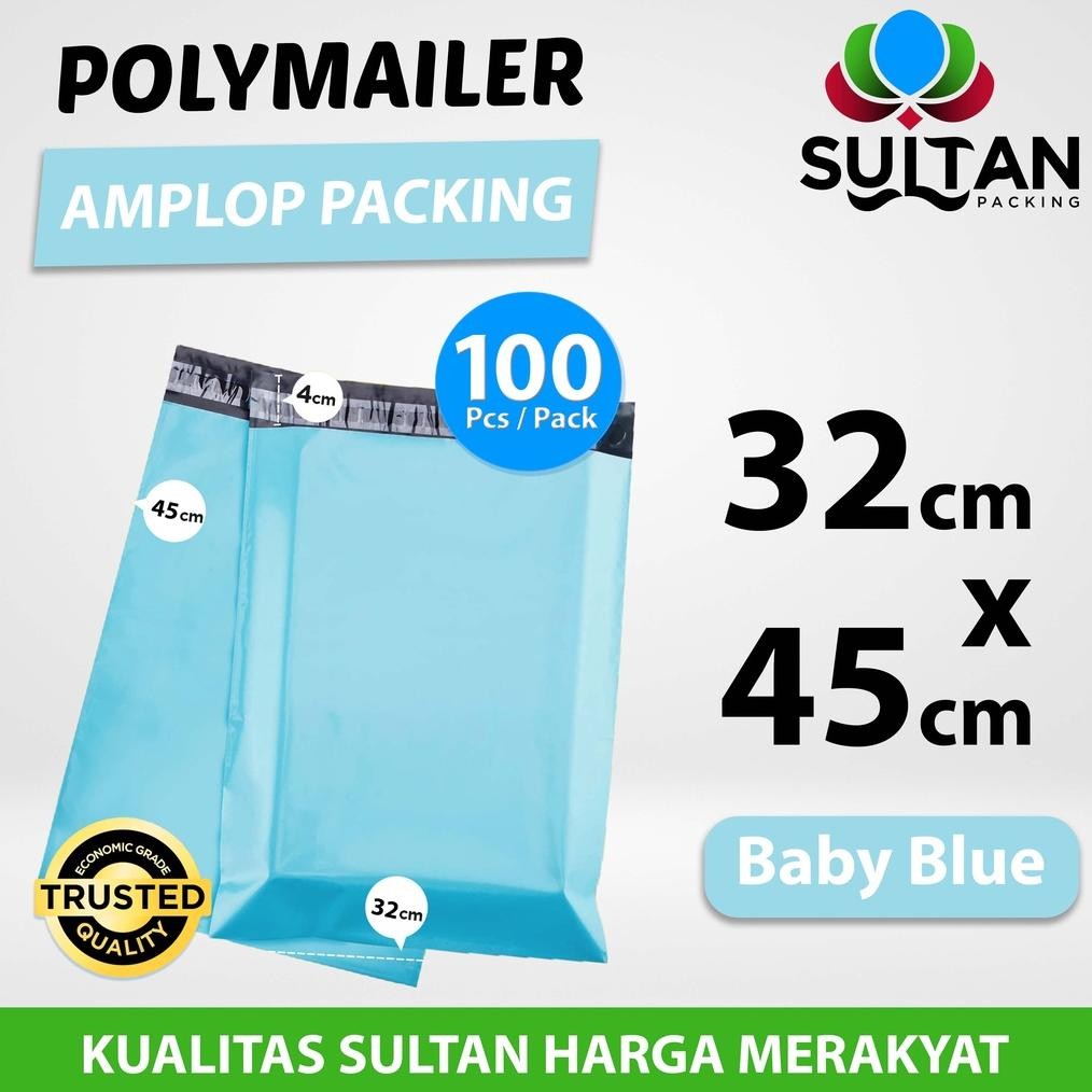 

Polymailer Pack Tosca / Baby Blue 32cm x 45cm Amplop Plastik Packing Olshop Ekonomis RB07