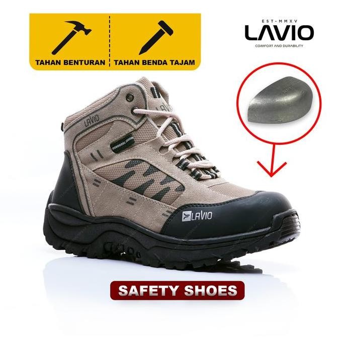 

Terlaris Sepatu Safety Boots Pria Ridingtouring Gunung Hiking Keren Lavio Axel