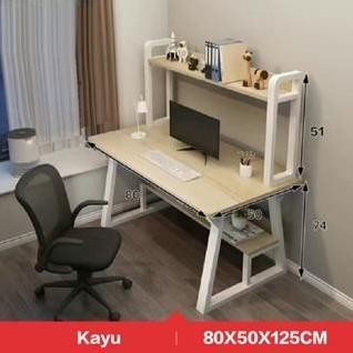 Terlaris E-Tife Meja Belajar / Meja Belajar Dengan Rak / Meja Belajar Minimalis / Meja Belajar Kayu 