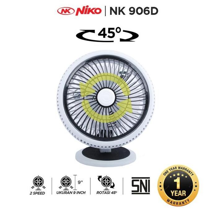 Terlaris Kipas Angin Meja Niko 9 Inch Rotating