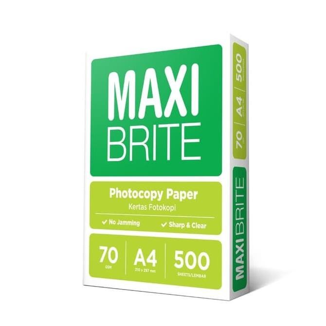 

Sale! Kertas Hvs Maxi Brite A4 70Gsm Kertas Fotokopi Putih Ekonomis