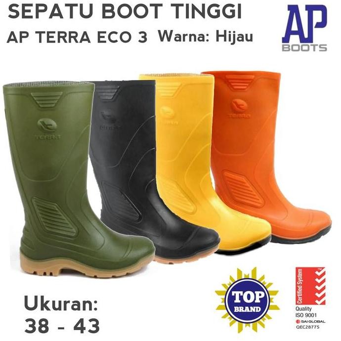 

Terlaris Sepatu Boot Tinggi Ap Terra Eco 3 Hijau, Hitam, Kuning, Orange Ap Boot