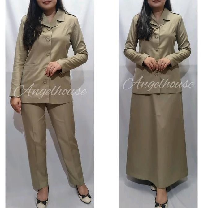 SERAGAM PEMDA KHAKI DKI WANITA (PERGUBDKI)