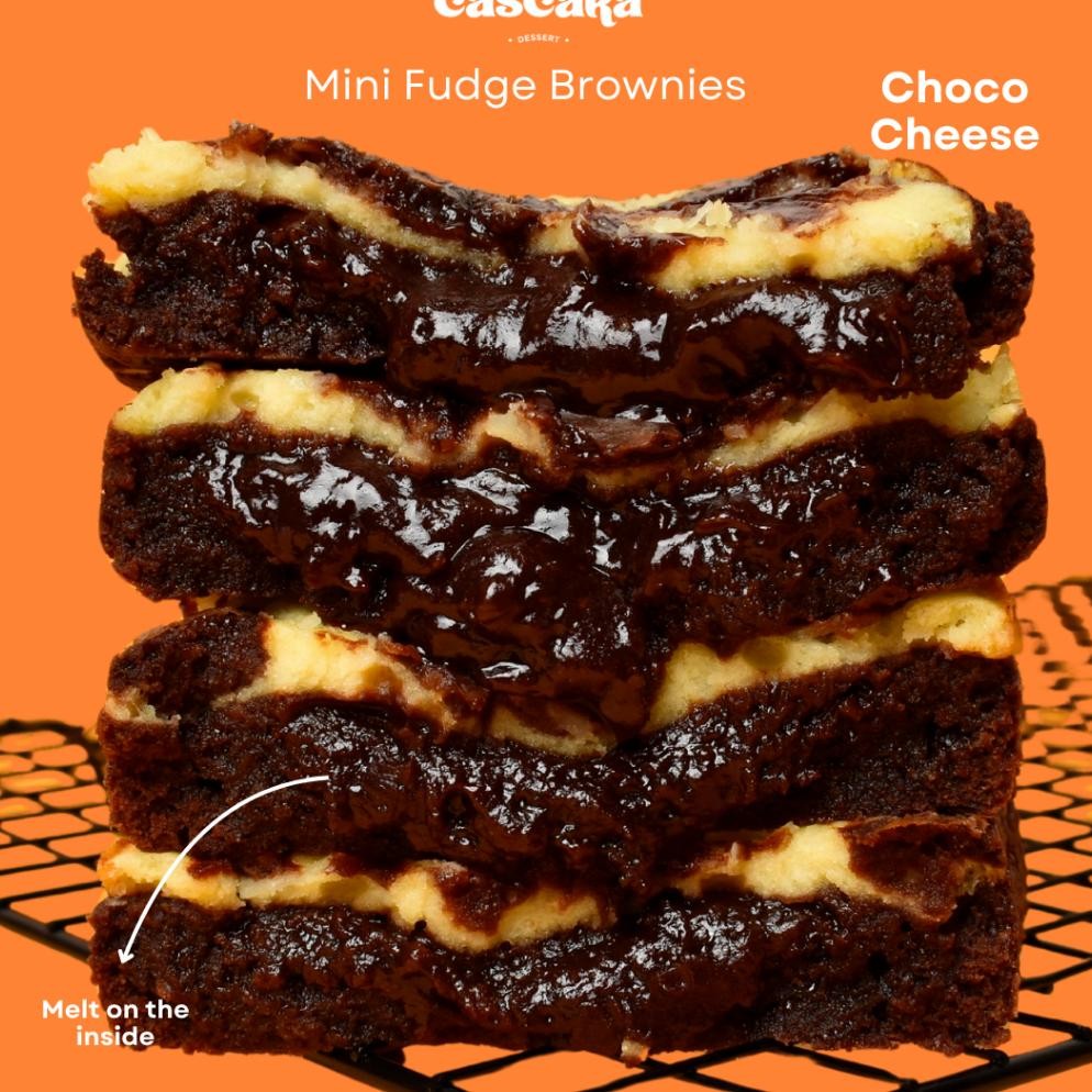 

Baru Cascara Fudgy Brownies Keju Biscoff 10x10cm - Kue Mini Cokelat Premium untuk Ulang Tahun