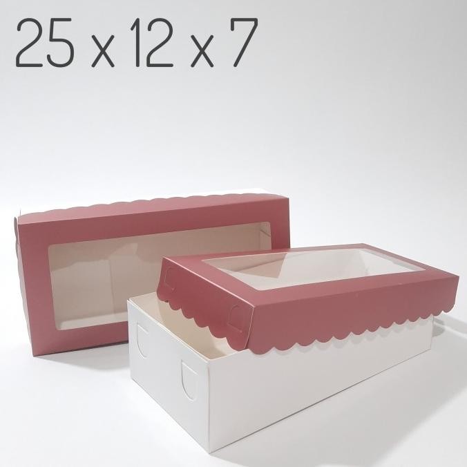 (Expert) Box brownies 25x12x7cm dus brownies kotak kue brownies dus kue bolu