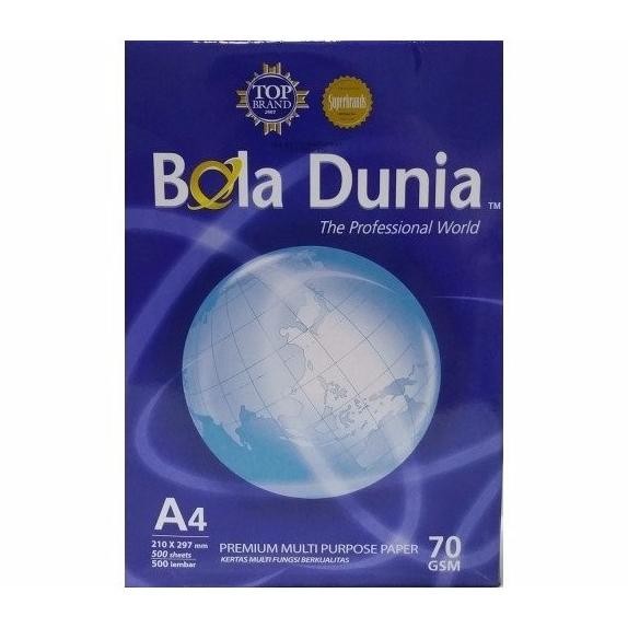 

Sale! Kertas Hvs A4 70Gr Bola Dunia 1 Dus - Ready Grab/Gojek Termurah!