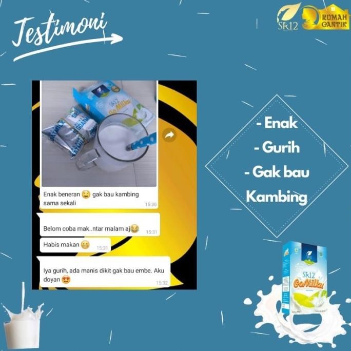 

(Expert) GOMILKU SR12 SUSU KAMBING ETAWA KUALITAS PREMIUM GOAT MILK SUSU BUBUK TANPA GULA BPOM