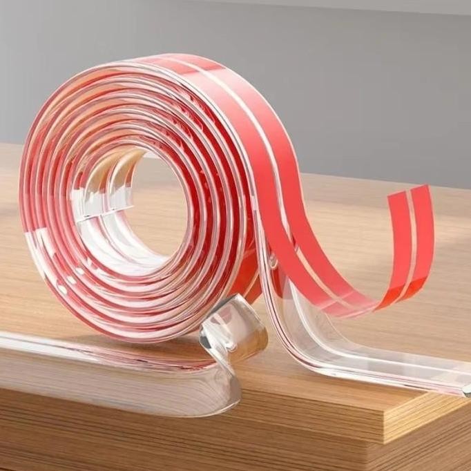 

Terlaris Karet Pelindung Sudut Meja / Pengaman Siku Meja Lis Strip Silicone Rubber Transparan