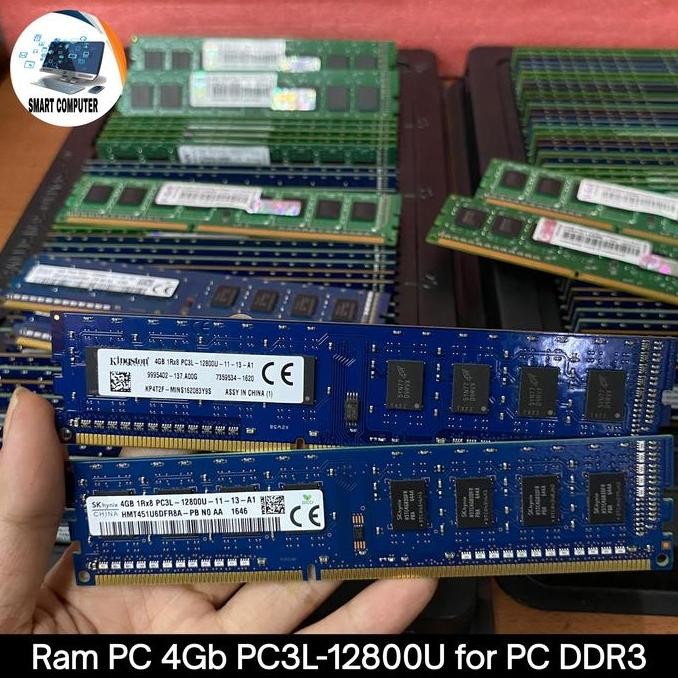 MEMORY RAM PC 4GB DDR3 1RX8 PC3L -12800U FOR PC KOMPUTER