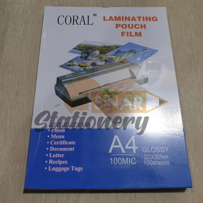 

ready !!! Plastik laminating a4 coral