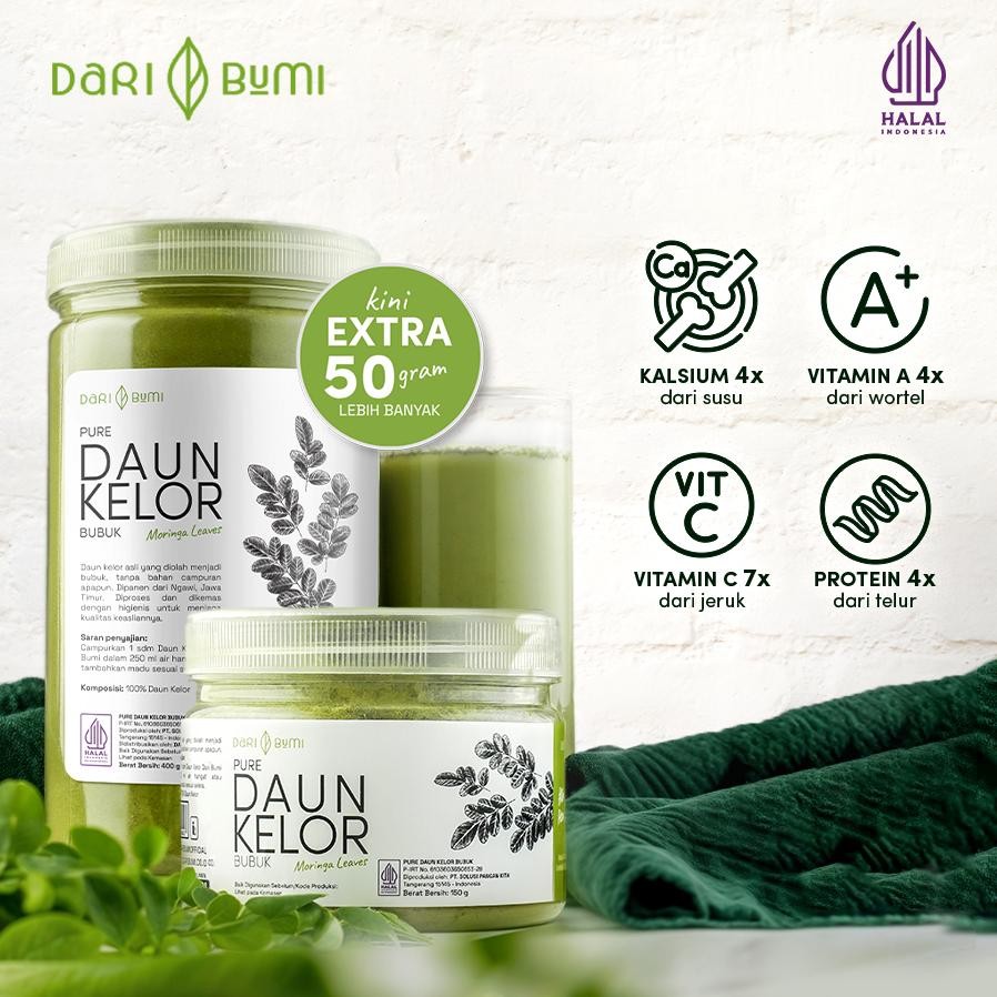 

Dari Bumi Daun Kelor Moringa Bubuk Premium Pure Organic