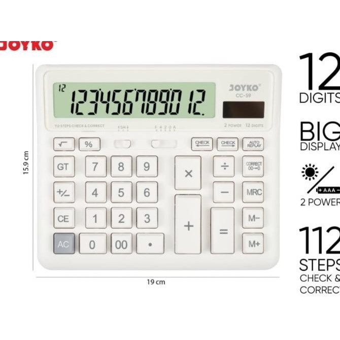 

restock KALKULATOR CHECK & CORRECT JOYKO CC-59 - Calculator Desktop CC59 Jumbo