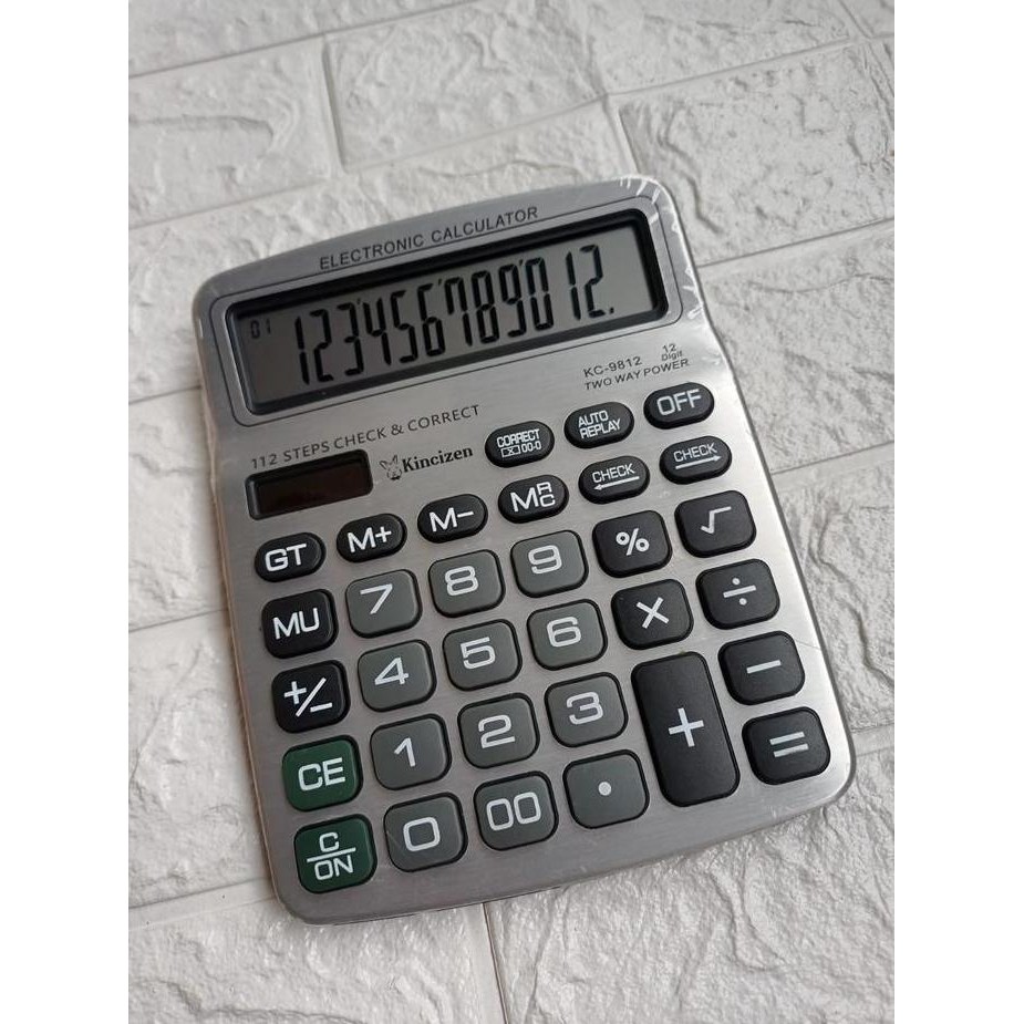 

restock Kalkulator 9812 - 12 Digit - Check and Correct - Ukuran Besar - Tombol Gede - Layar Lebar