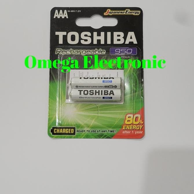 baru Toshiba Baterai A3 AAA 950mAh Rechargeable Battery 950 mAh Baterai Isi Ulang