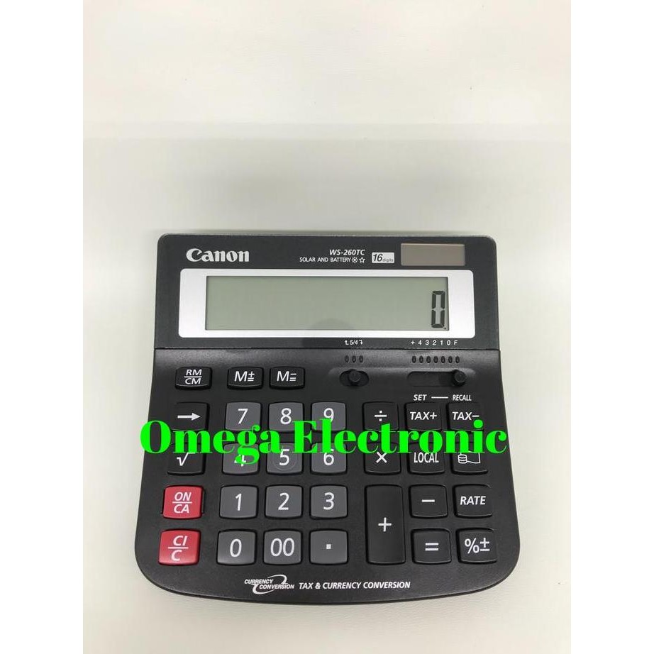 

restock Canon Calculator WS-260TC - Kalkulator Meja Desktop Office 16 Digits