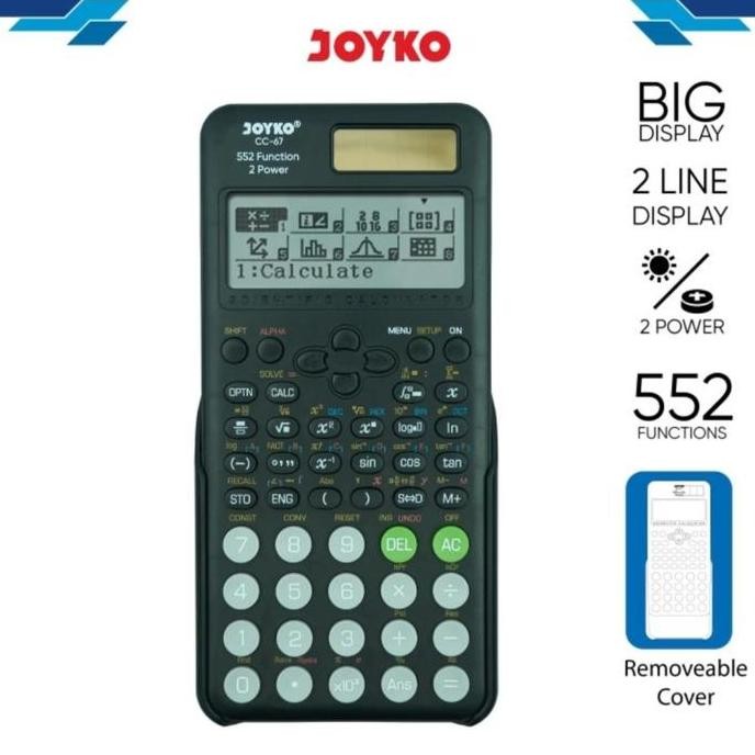 

restock Scientific Calculator / Kalkulator Ilmiah Joyko CC-67 / 552 functions