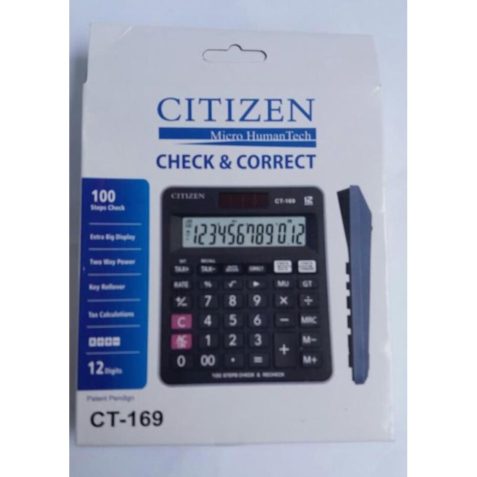 

restock kalkulator citizen CT 169 kalkulator 12 digit check n correct