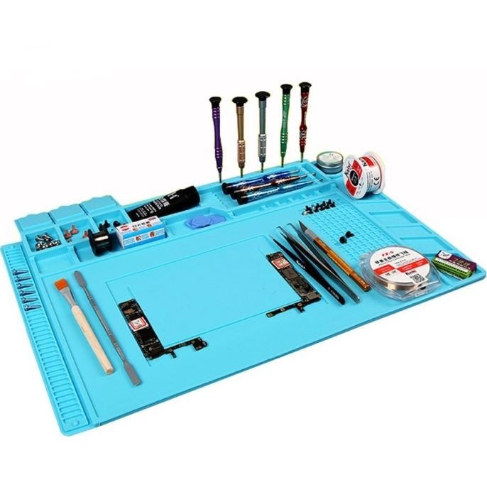 Terlaris Alas Meja Kerja Service Silicone Pad Matras Solder Tahan Panas S160