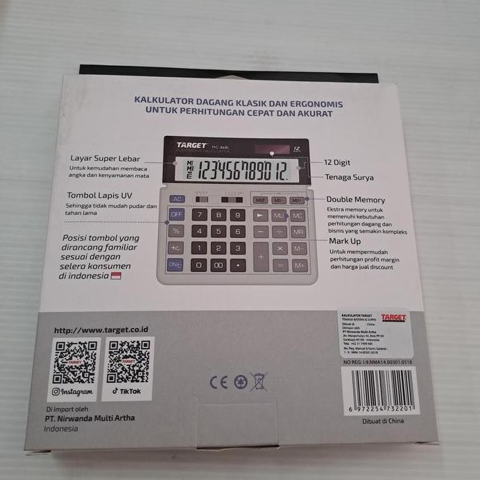 

restock Original Calculator merk Target (gantinya Citizen) type MC-868L