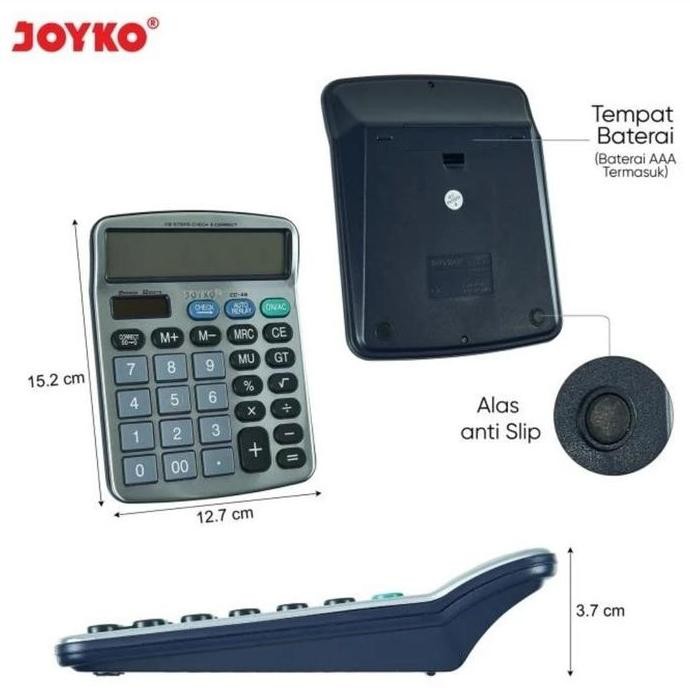 

restock JOYKO CC46 CHECK CORRECT CALCULATOR -Big Display Kalkulator Meja CC 46