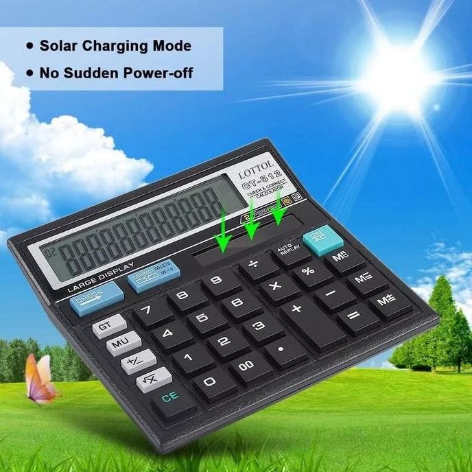 

restock Kalkulator layar besar dual batre kalkulator Check & Correct 12digit