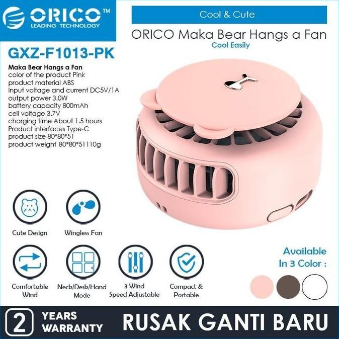 Orico Usb Neck Fan Maka Bear 800Mah - Gxz-F1013