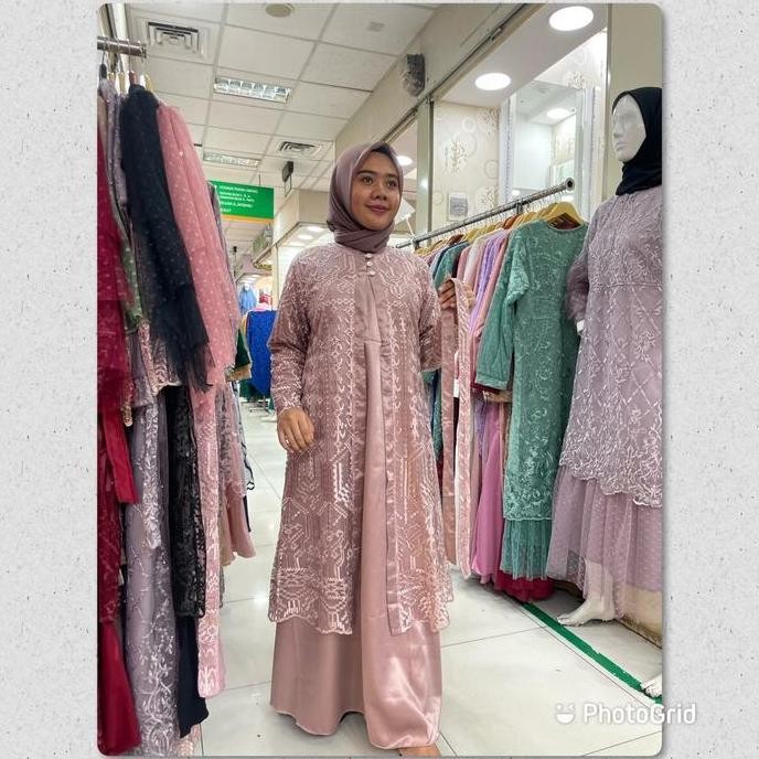 Gamis pesta auter lepas pasang / gamis pesta / gamis kondangan / kebaya wisuda / kebaya penganten / 