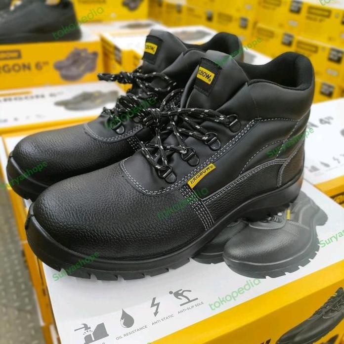 

Terlaris Sepatu Safety Krisbow Argon 6Inch || Safety Shoes Krisbow Argon 6Inch