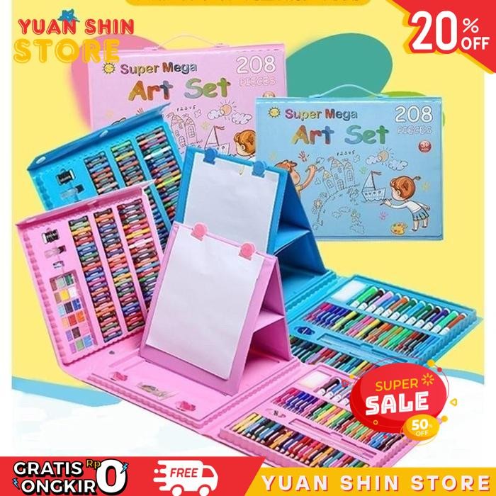 

MAINAN EDUKASI ANAK SET CRAYON 208 PCS / KRAYON MEWARNA ALAT MENGGAMBAR MEWARNAI ANAK/MAINAN MELUKIS DAN MEWARNAI ANAK/MAINAN MURAH /BISA COD DIJAMIN GRATIS ONGKIR