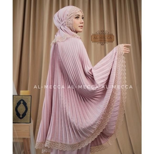 Mukena Dewasa Plisket Daily Al-Mecca Renda Mewah