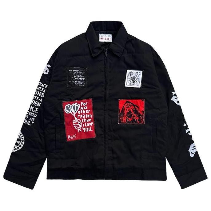 Sale Miscast Work Jaket Vintage Rebecca Hitam Bomber Gangster Pria Casual Distro Semi Canvas Murah O
