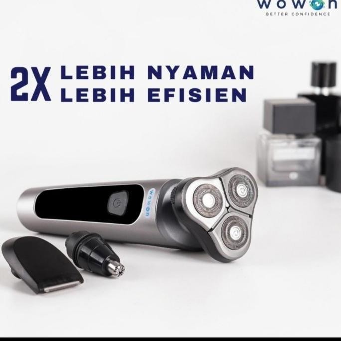 Terlaris Alat Cukur Kumis Jenggot Elektrik Wowon 4 In 1 Pro Shaver - Waterproof