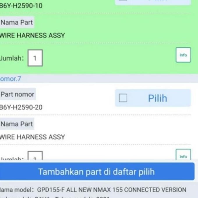 kabel body all new nmax conected 2020  B6Y H2590 20 ASLI ORI YAMAHA