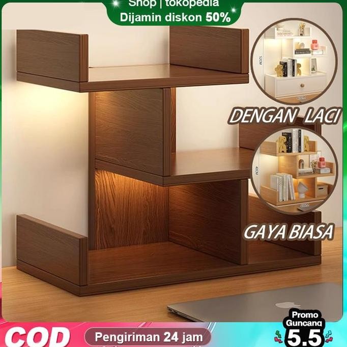 

Terlaris Rak Buku Kayu Mini Rak Buku Belajar Kayu Susun Rak Desktop Storage Rak Organizer Dengan Laci Meja Konsul