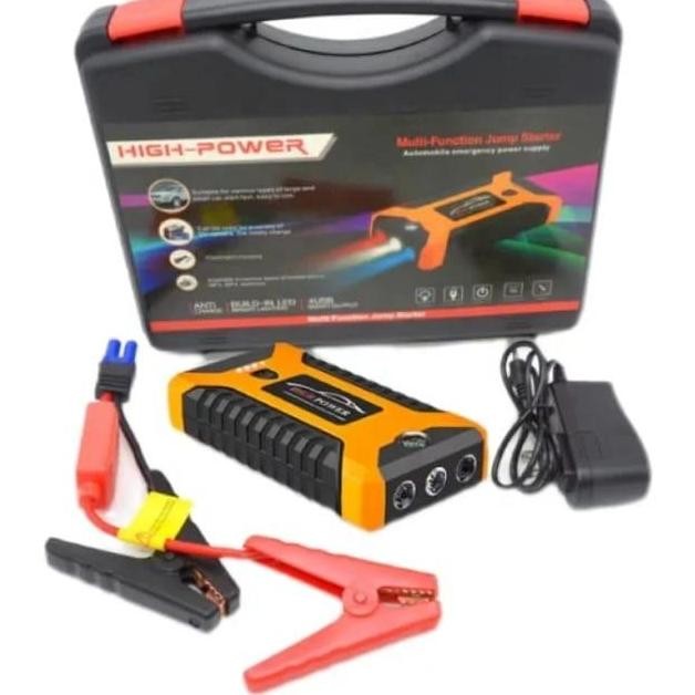 Paket Charger Aki dan pompa Power Bank Komplit Car Jumper Starter
