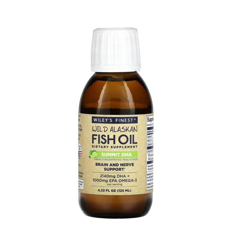 

Wileys Finest Wild Alaskan Fish Oil Summit Dha Natural Lime Flavor 125 Ml